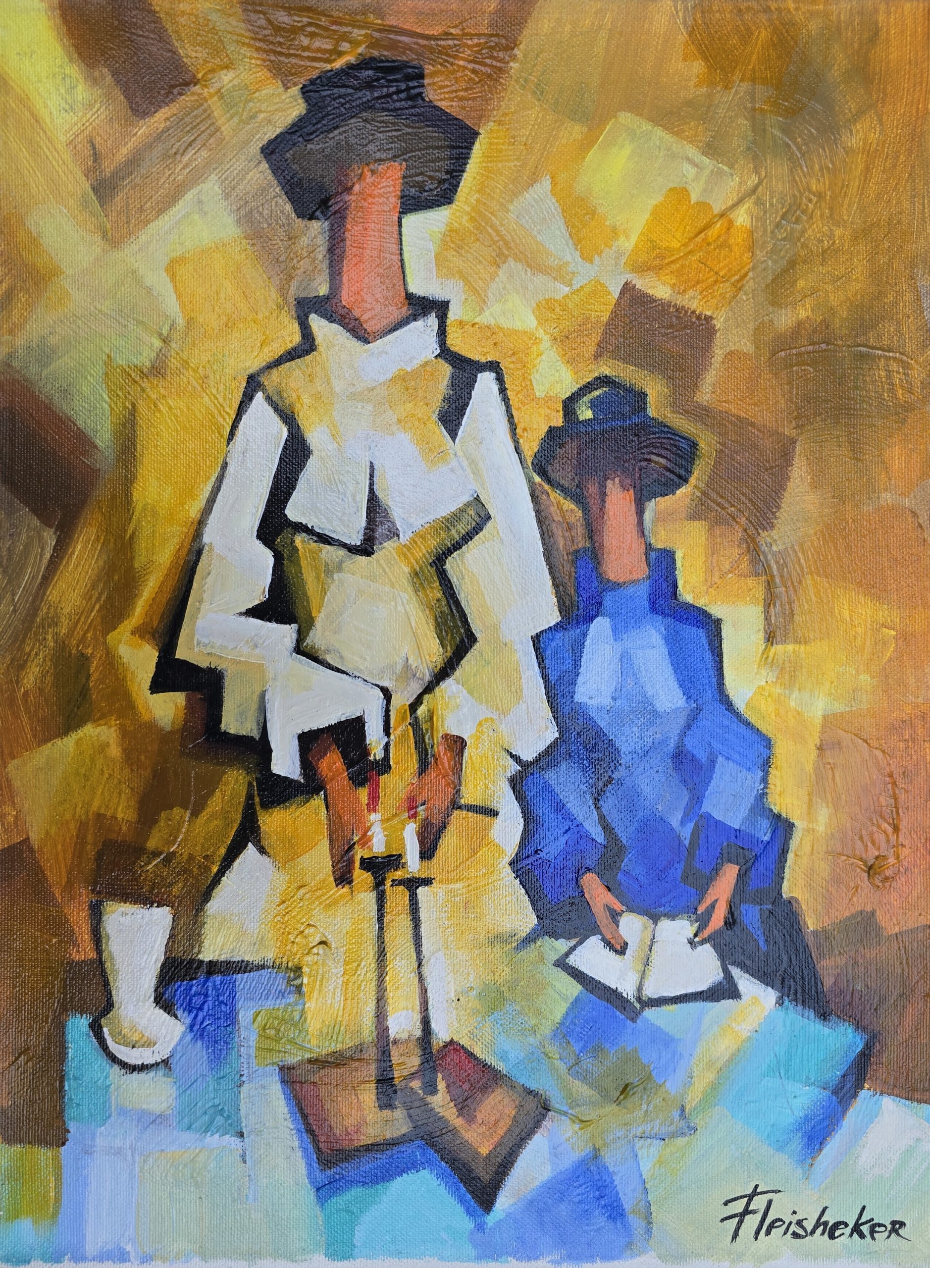 Lighting the candles with Mom by  Izik Fleisheker